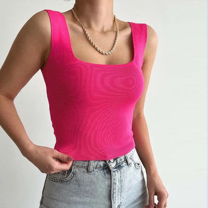 Γυναικείο Crop Top Ριπ (40039) - FUCHSIA - Miss Panda