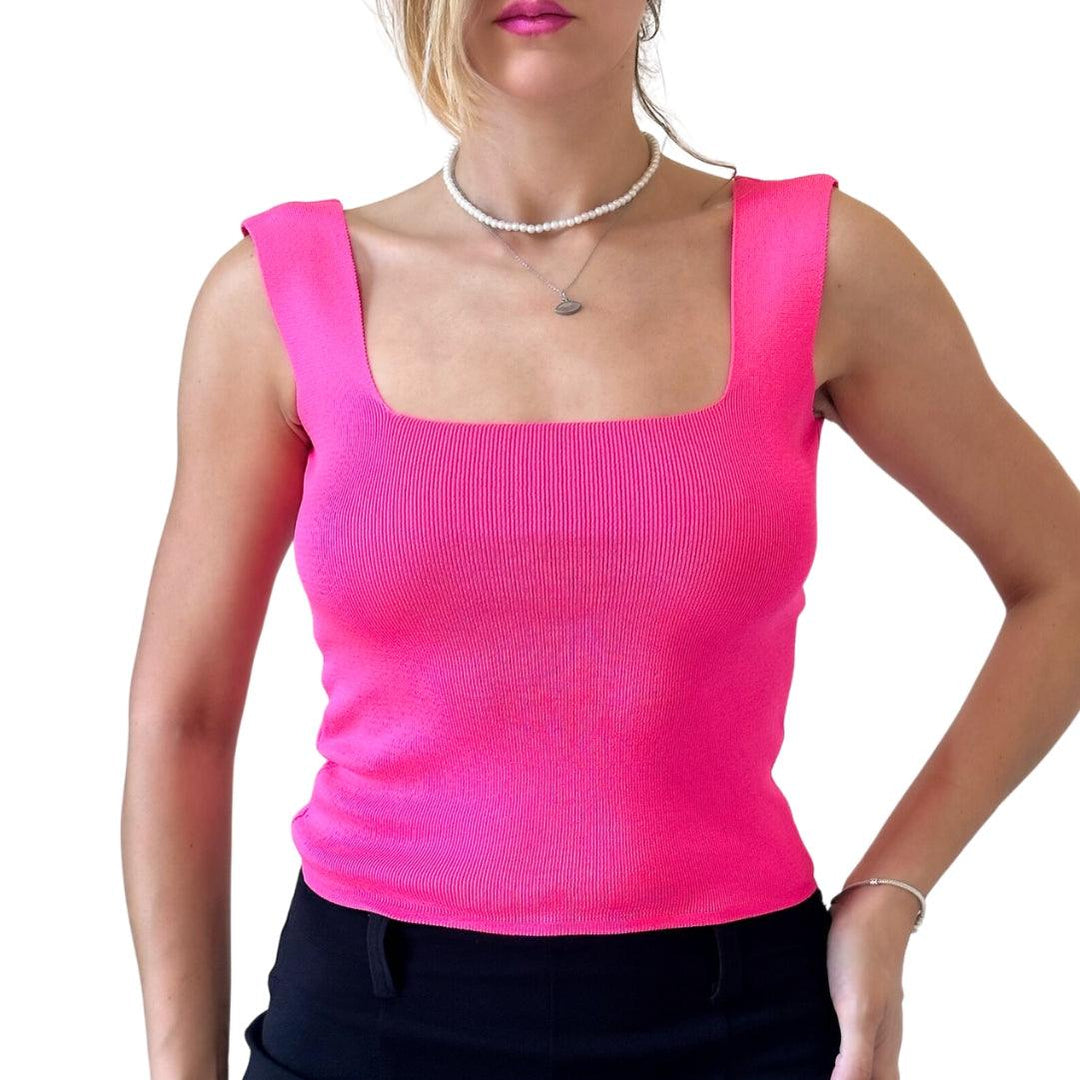 Γυναικείο Crop Top Ριπ (40039) - FUCHSIA - Miss Panda