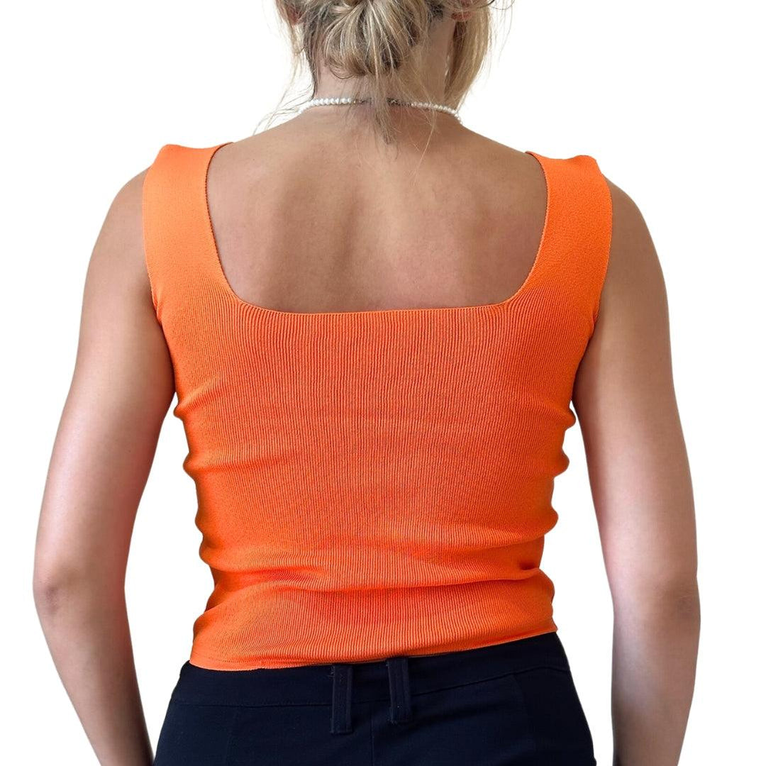 Γυναικείο Crop Top Ριπ (40039) - ORANGE - Miss Panda