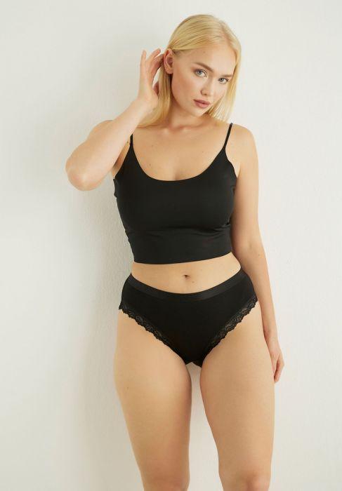 ΣΕΤ 5 Γυναικεία Slip (10143) - BLACK - Miss Panda