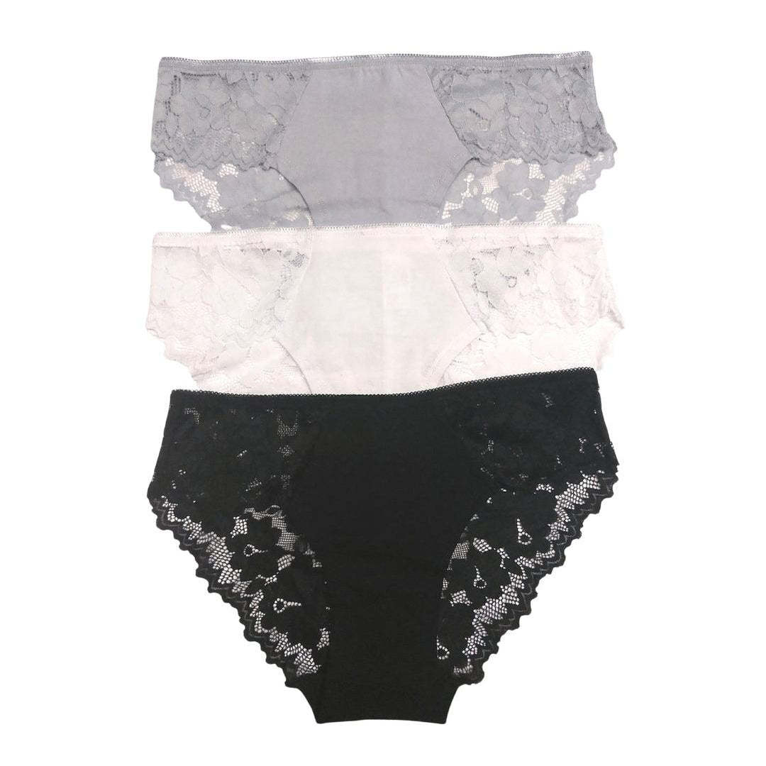 ΣΕΤ 3 Γυναικεία Slip Lace (10077) - Panda Clothing